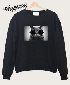 Hipster Cat Sweatshirt