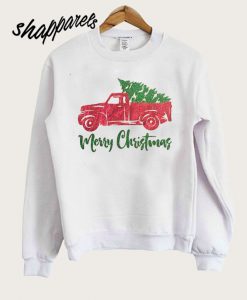 Merry Christmas Red Car Sweatshirt