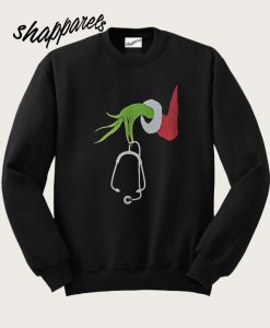 Grinch hand Christmas nurse Sweatshirt