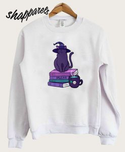 Cat Witch Halloween Sweatshirt