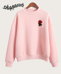 Harajuku Rose Embroid Summer Casual Sweatshirt