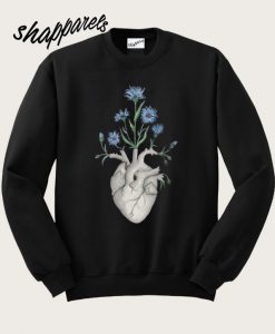 Human Anatomy Cornflower Valentines Day Sweatshirt